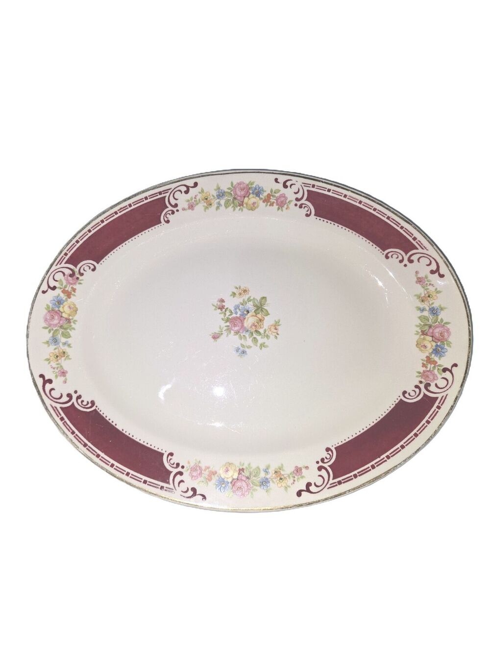 1940s Homer Laughlin Brittany Majestic Serving Platter Plate Wall Gallery 13"